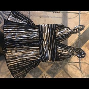 Missoni sleeveless top black beige white size 40